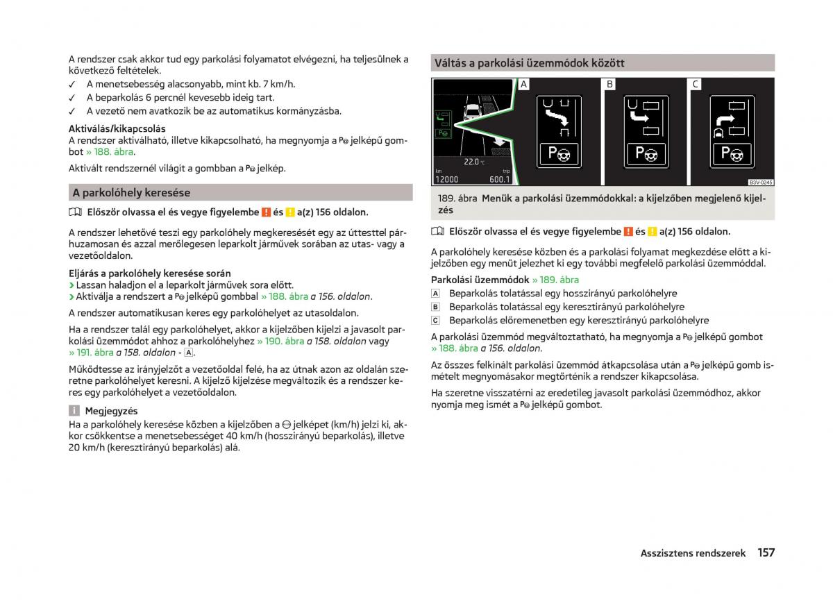 Skoda Superb III 3 Kezelesi utmutato / page 160