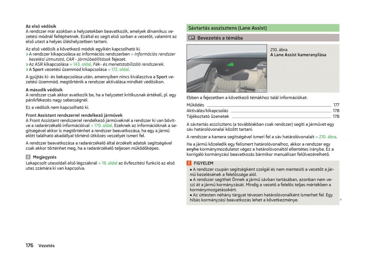 Skoda Superb III 3 Kezelesi utmutato / page 179