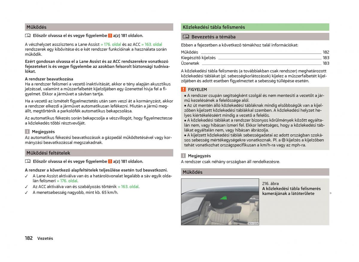 Skoda Superb III 3 Kezelesi utmutato / page 185