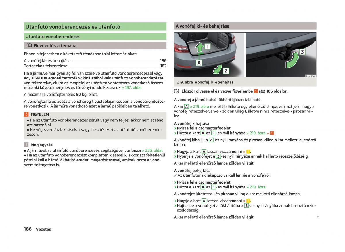 Skoda Superb III 3 Kezelesi utmutato / page 189