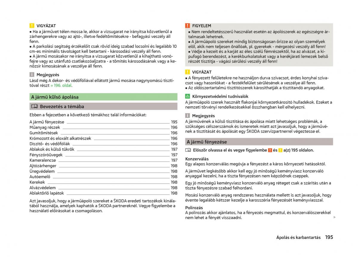 Skoda Superb III 3 Kezelesi utmutato / page 198