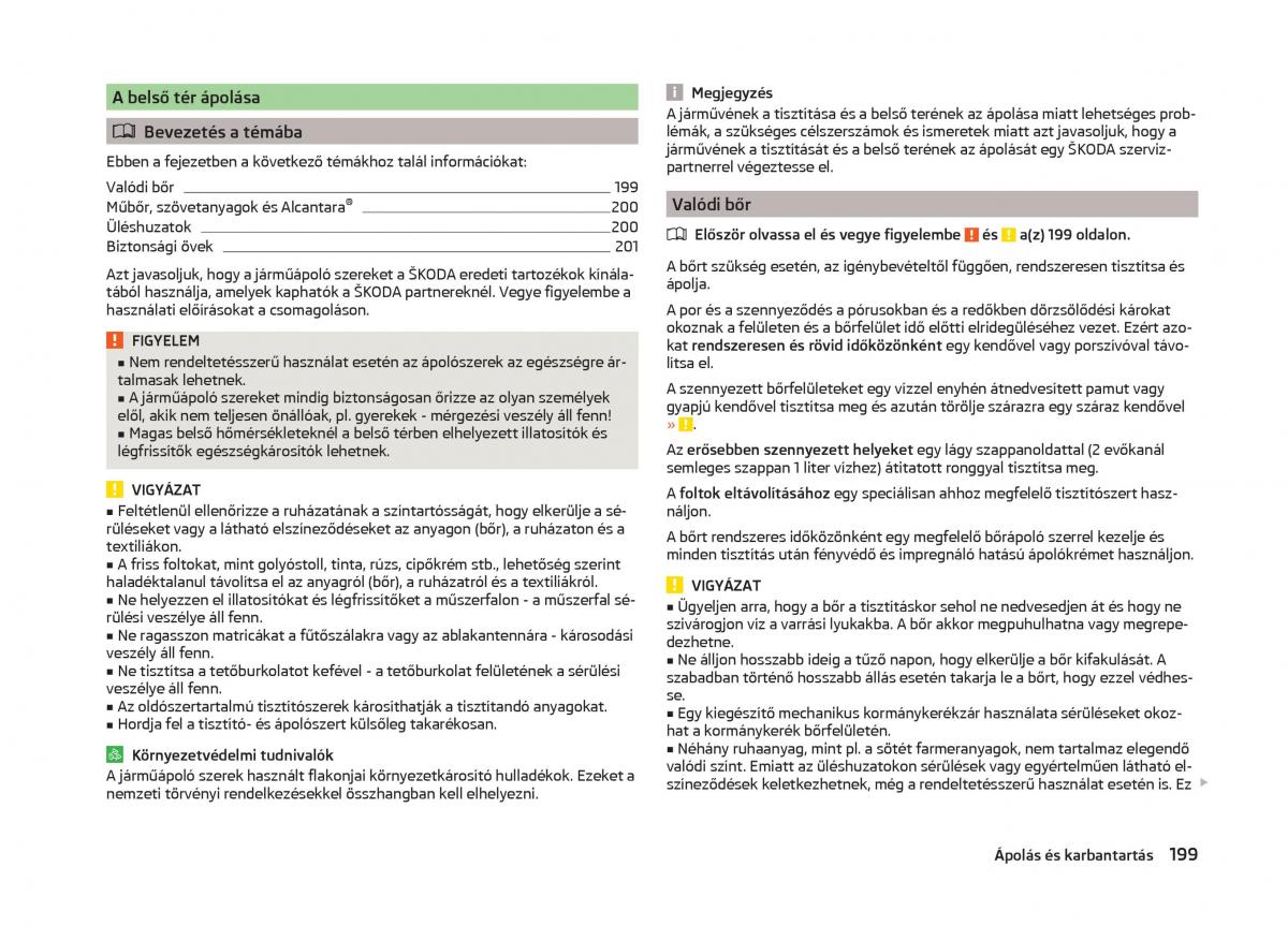 Skoda Superb III 3 Kezelesi utmutato / page 202