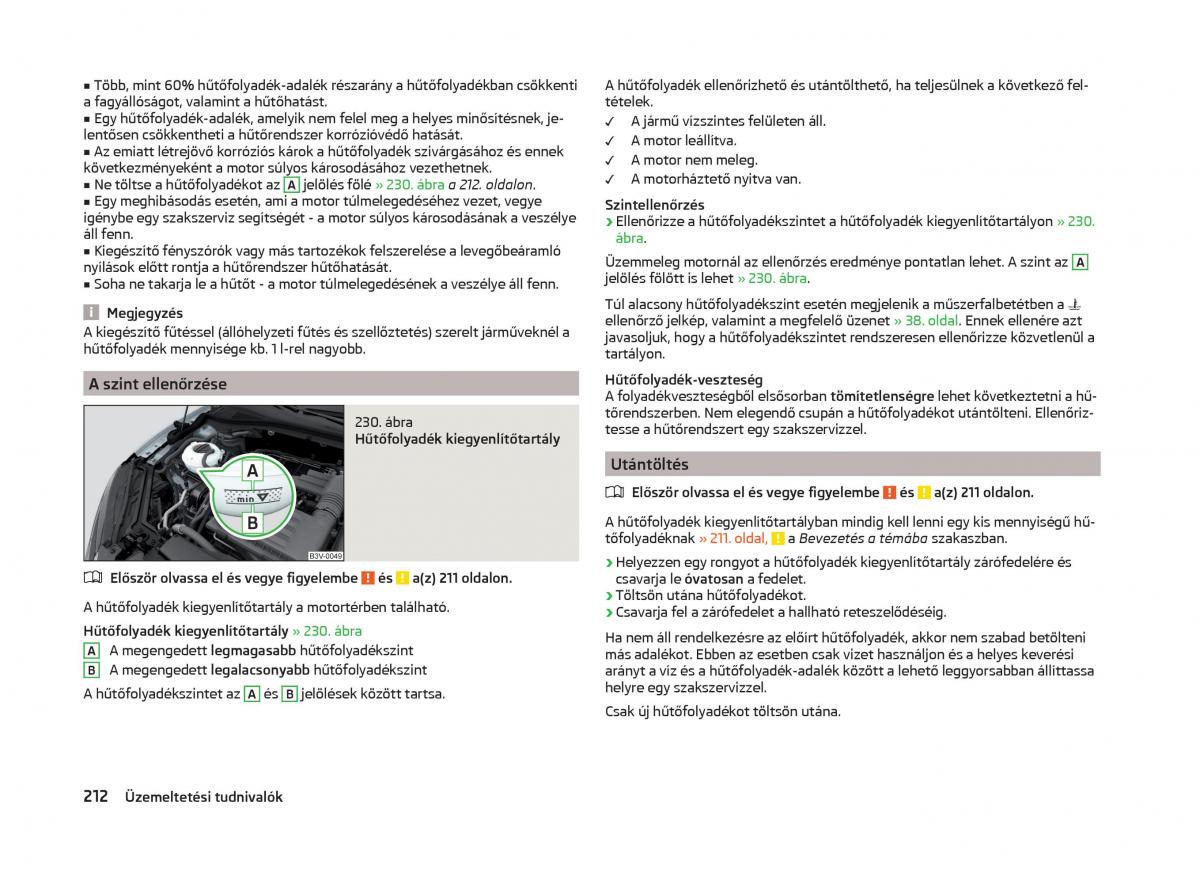 Skoda Superb III 3 Kezelesi utmutato / page 215