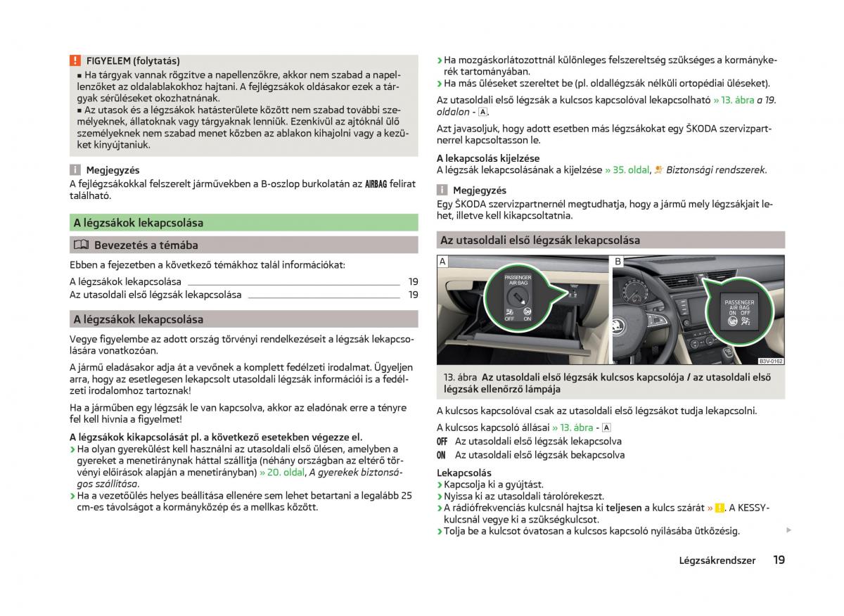 Skoda Superb III 3 Kezelesi utmutato / page 22