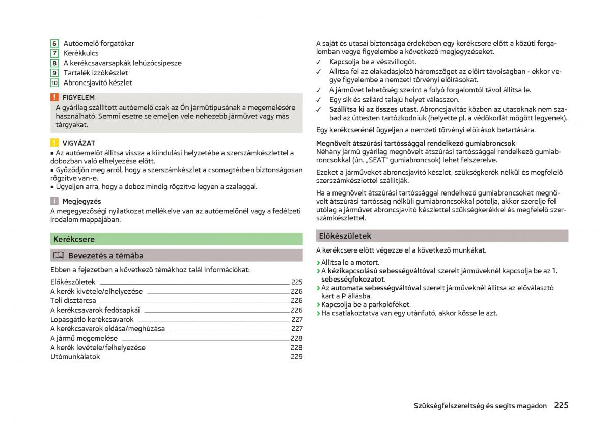 Skoda Superb III 3 Kezelesi utmutato / page 228