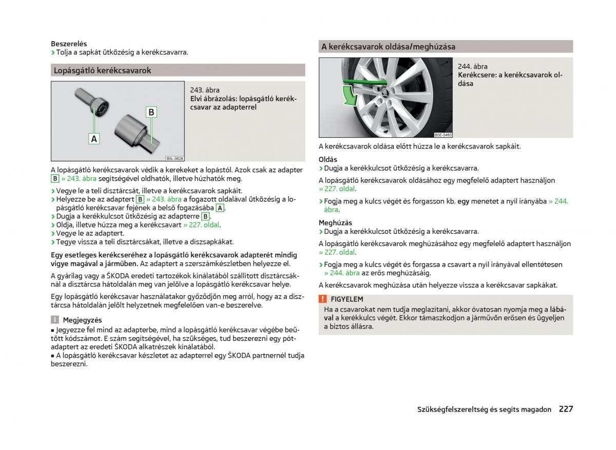 Skoda Superb III 3 Kezelesi utmutato / page 230