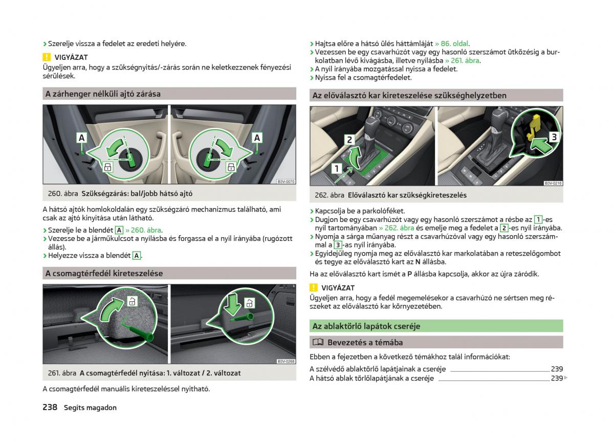 Skoda Superb III 3 Kezelesi utmutato / page 241