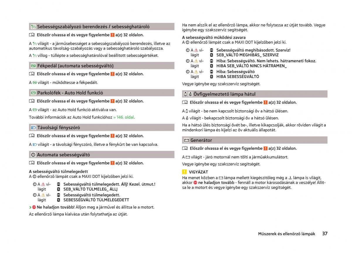 Skoda Superb III 3 Kezelesi utmutato / page 40