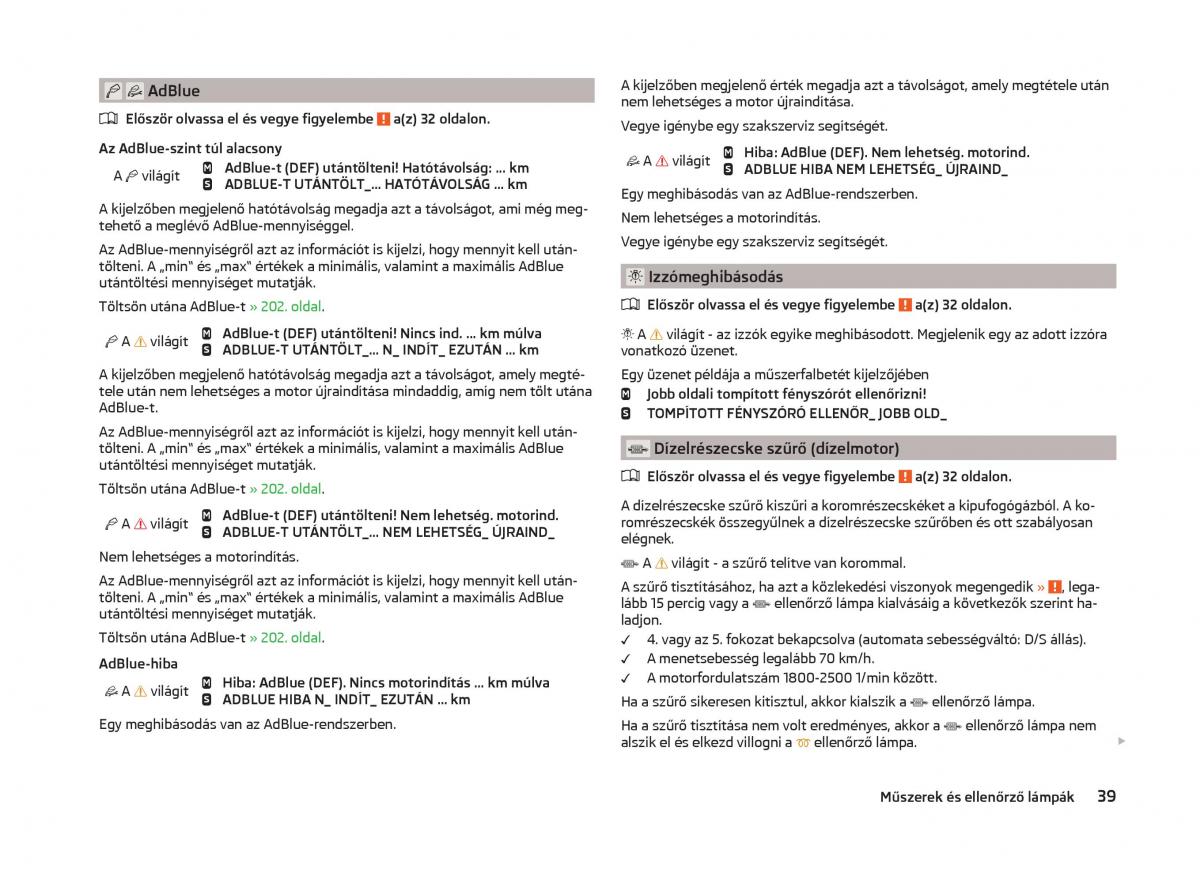 Skoda Superb III 3 Kezelesi utmutato / page 42