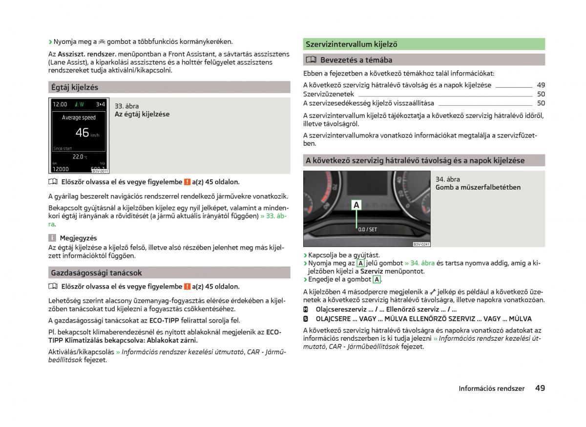 Skoda Superb III 3 Kezelesi utmutato / page 52