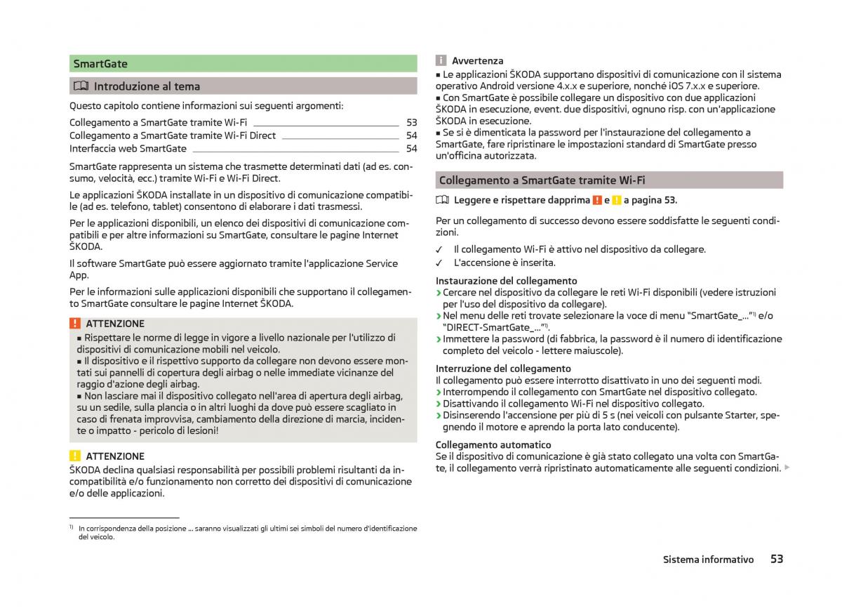 Skoda Superb III 3 manuale del proprietario / page 56