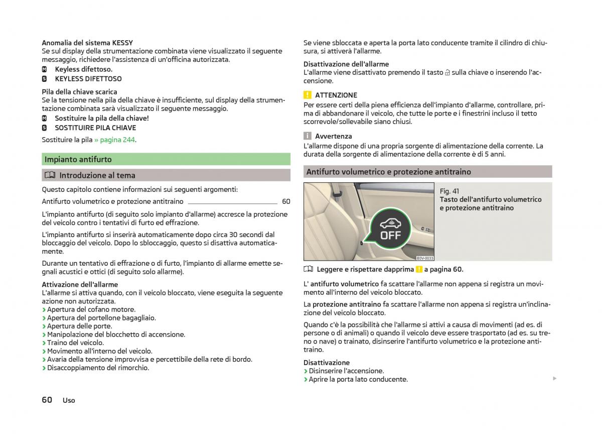 Skoda Superb III 3 manuale del proprietario / page 63