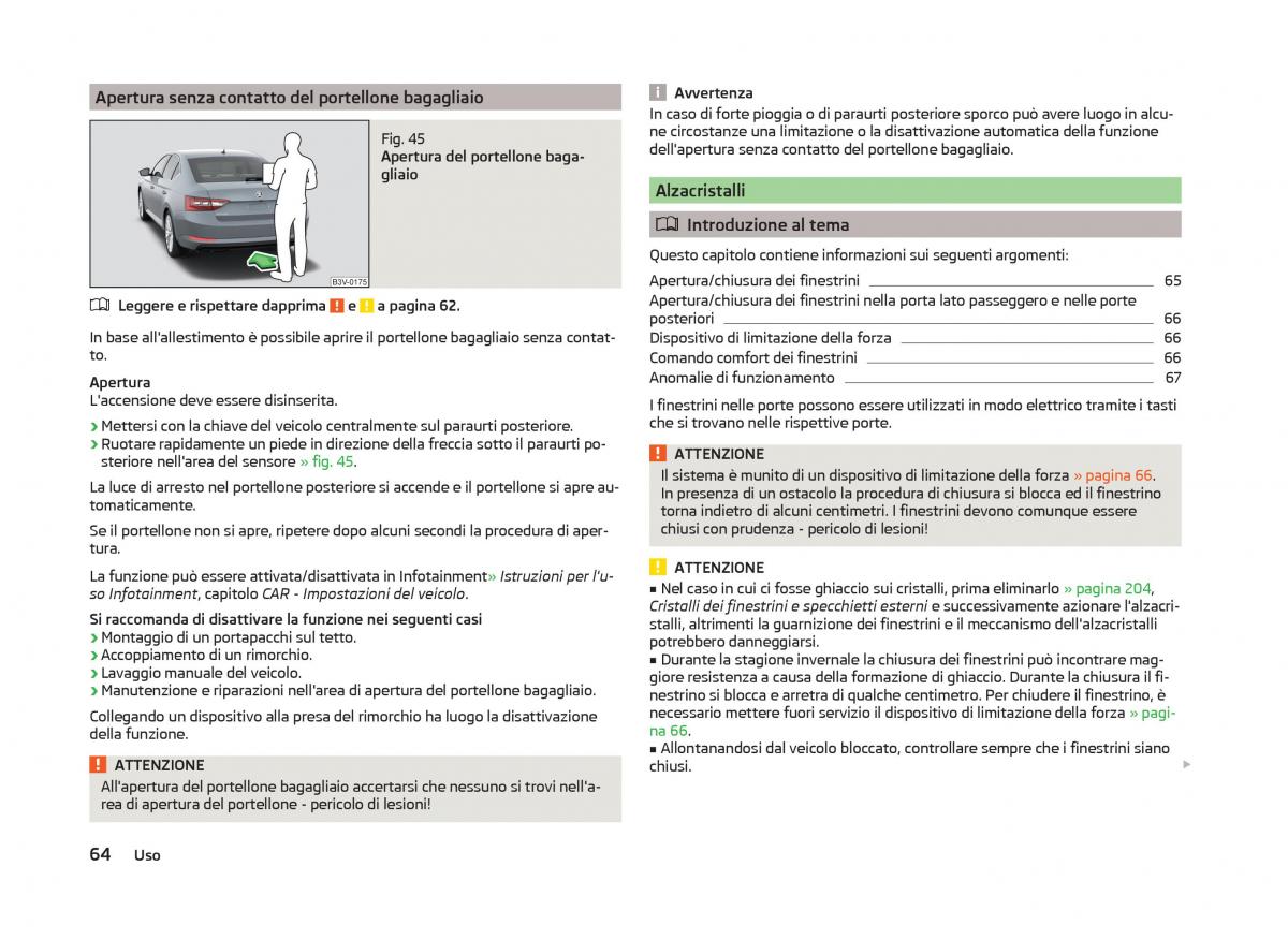 Skoda Superb III 3 manuale del proprietario / page 67