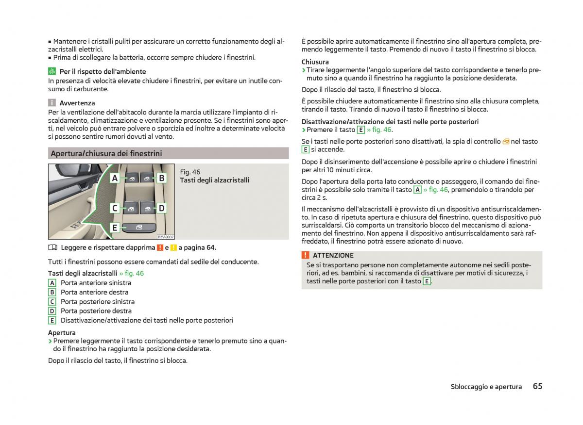 Skoda Superb III 3 manuale del proprietario / page 68