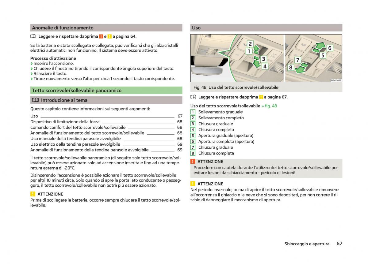 Skoda Superb III 3 manuale del proprietario / page 70