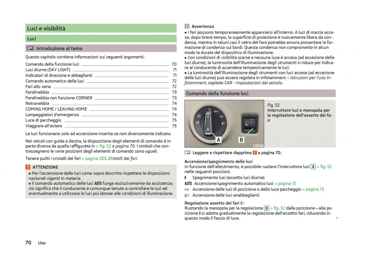 Skoda Superb III 3 manuale del proprietario / page 73