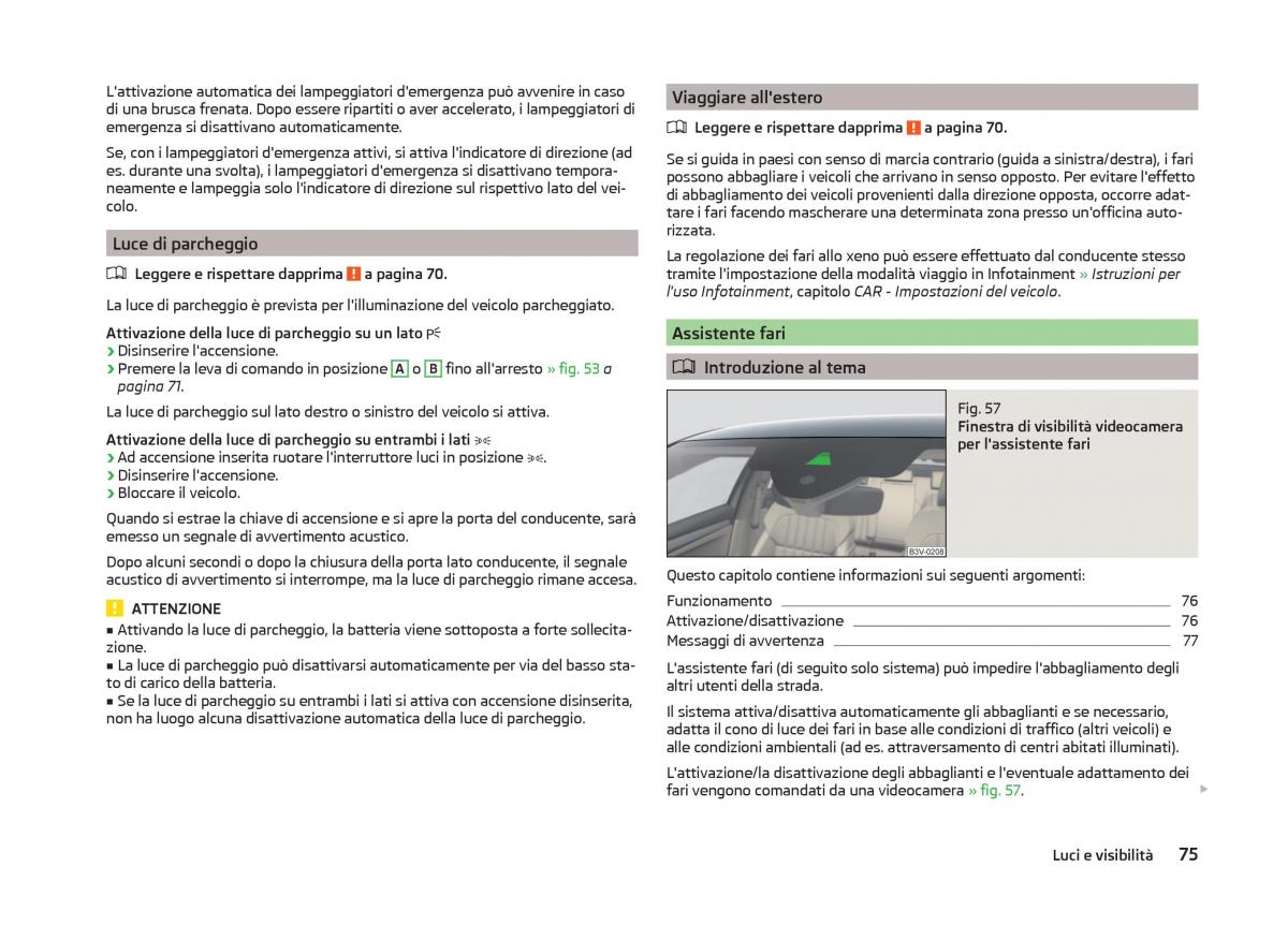 Skoda Superb III 3 manuale del proprietario / page 78