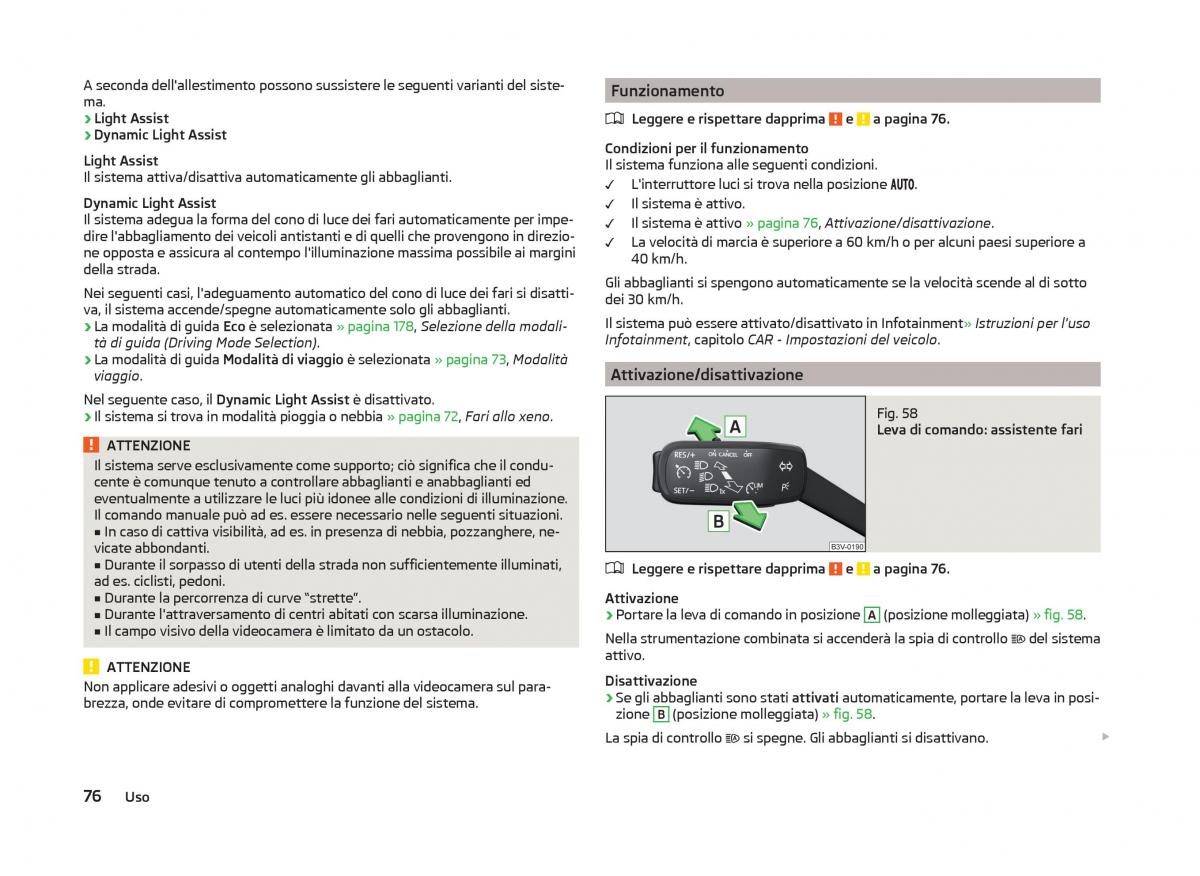 Skoda Superb III 3 manuale del proprietario / page 79