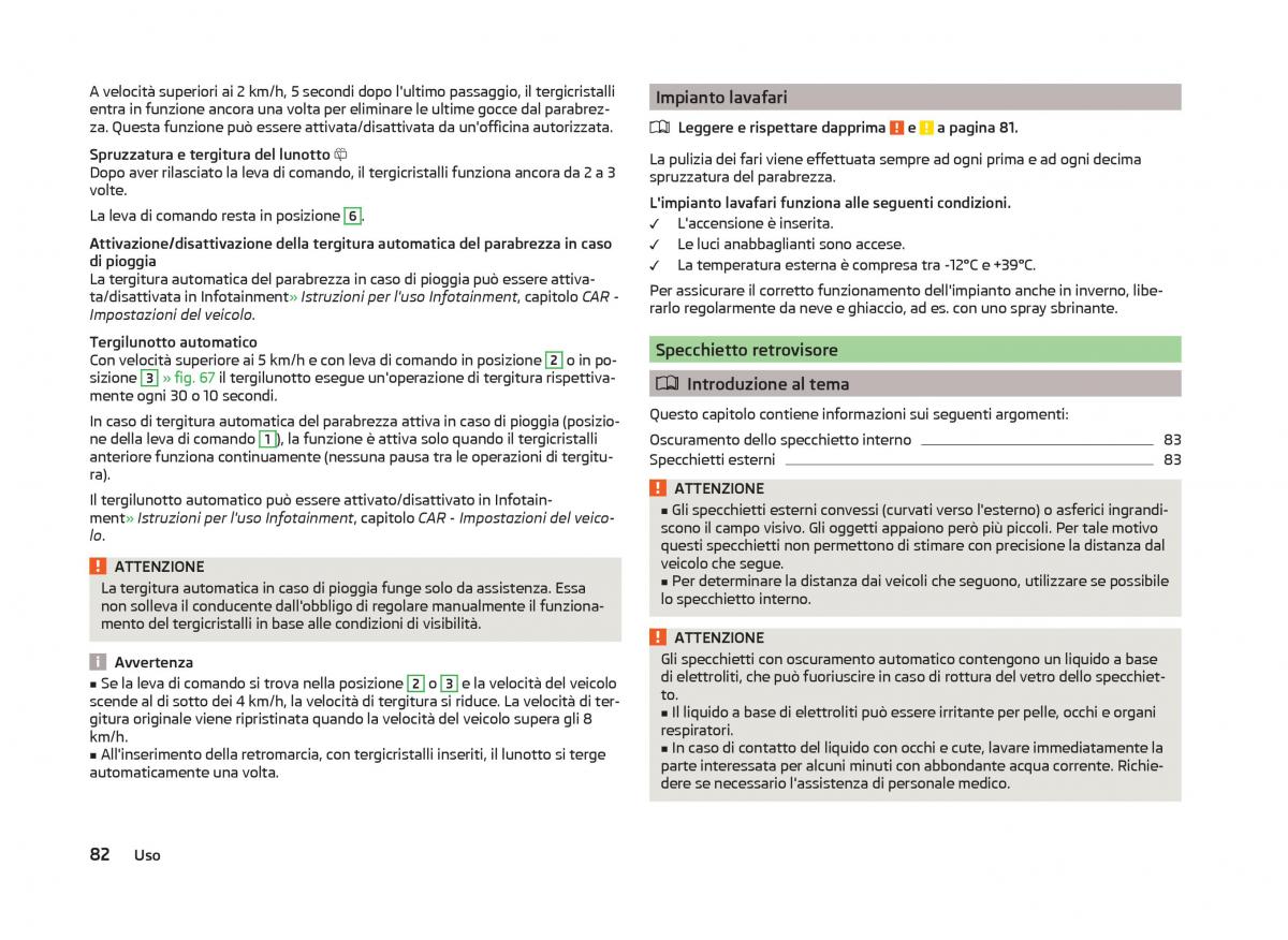 Skoda Superb III 3 manuale del proprietario / page 85