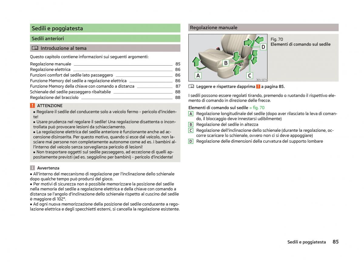 Skoda Superb III 3 manuale del proprietario / page 88