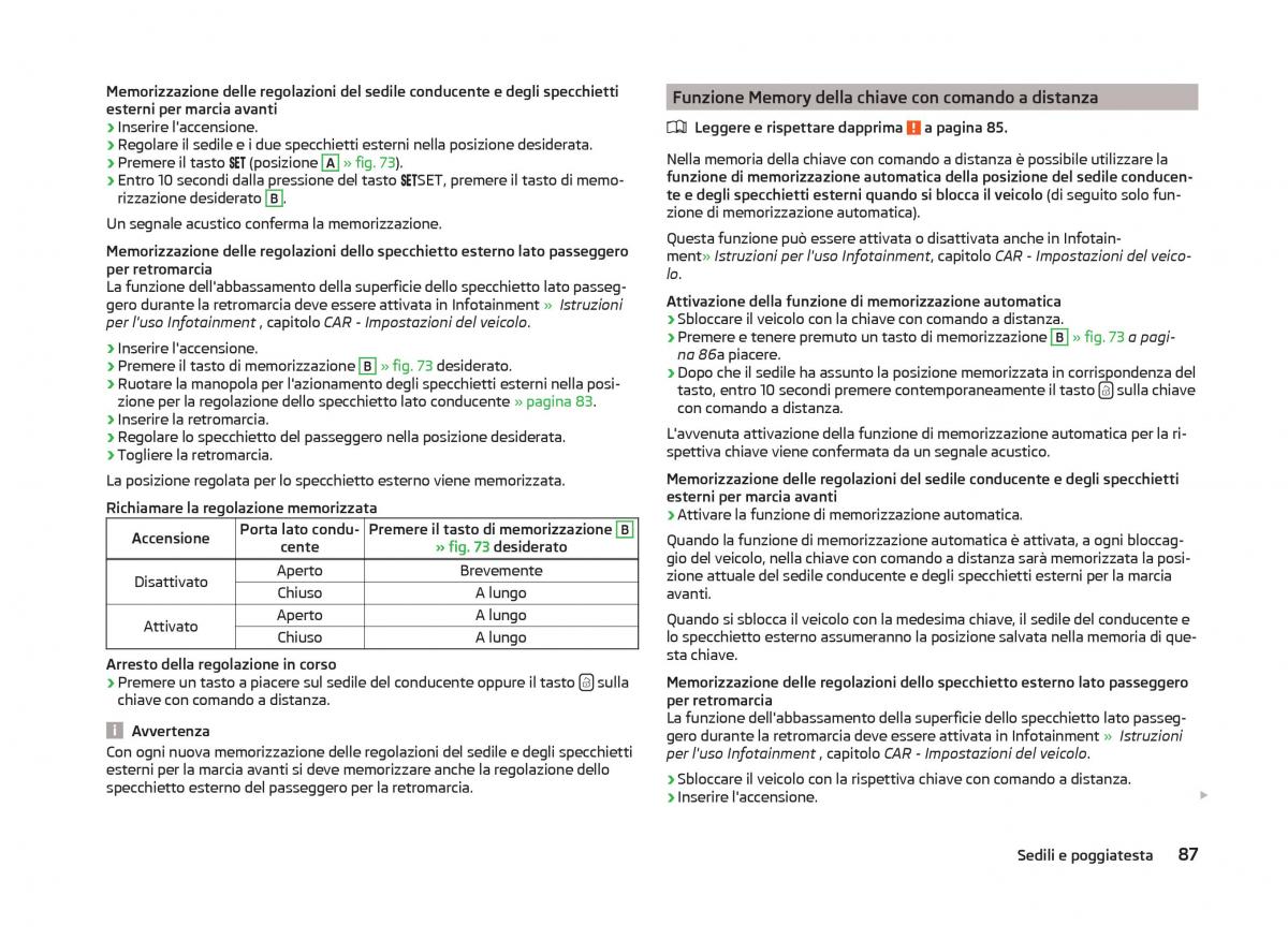 Skoda Superb III 3 manuale del proprietario / page 90