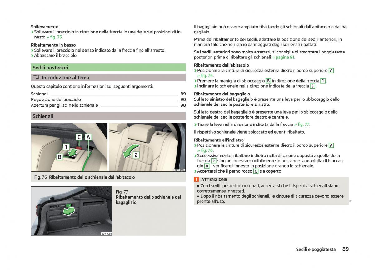 Skoda Superb III 3 manuale del proprietario / page 92