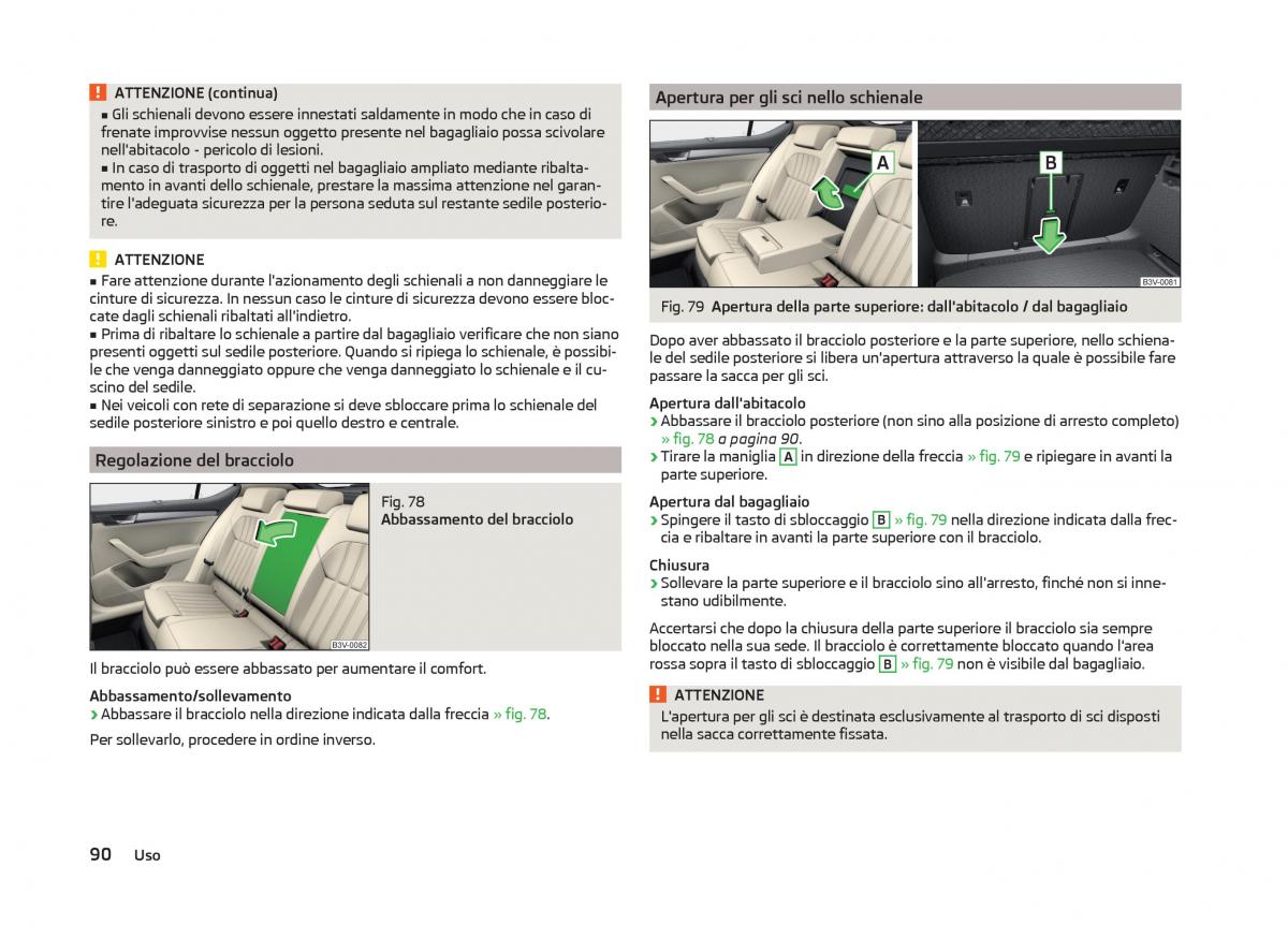 Skoda Superb III 3 manuale del proprietario / page 93