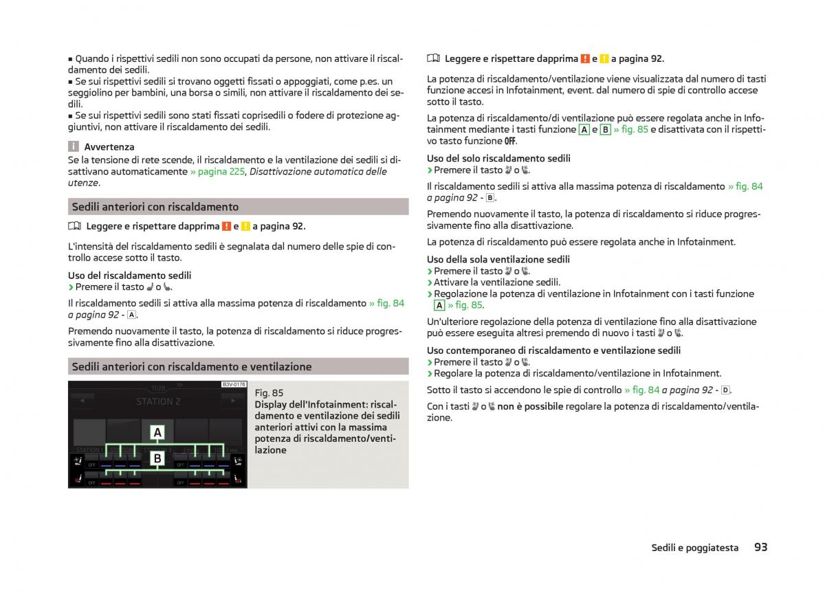 Skoda Superb III 3 manuale del proprietario / page 96