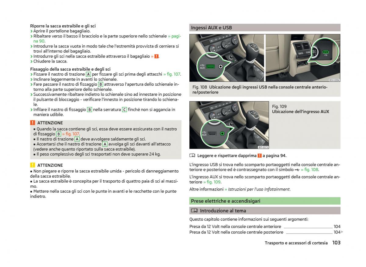 Skoda Superb III 3 manuale del proprietario / page 106