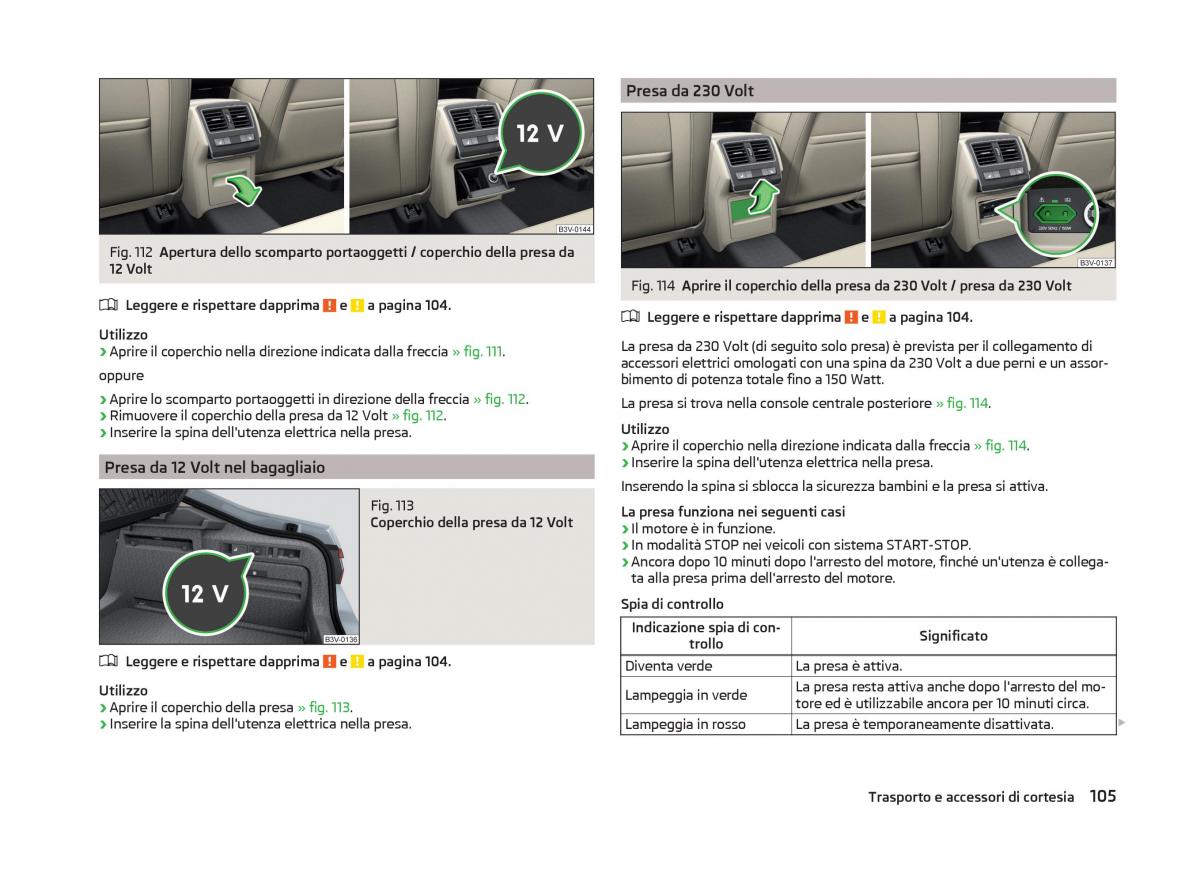 Skoda Superb III 3 manuale del proprietario / page 108