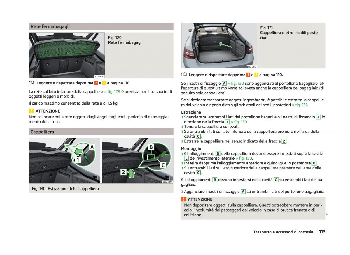 Skoda Superb III 3 manuale del proprietario / page 116