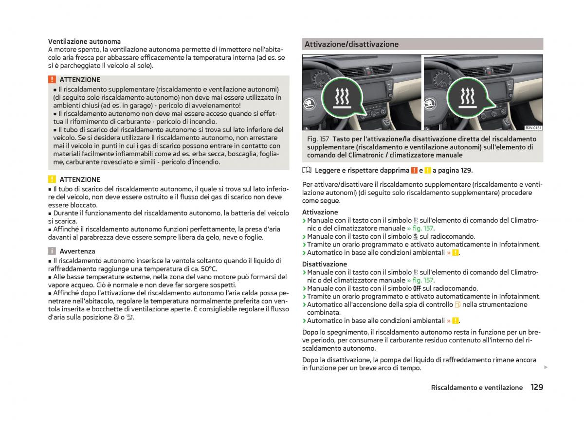 Skoda Superb III 3 manuale del proprietario / page 132