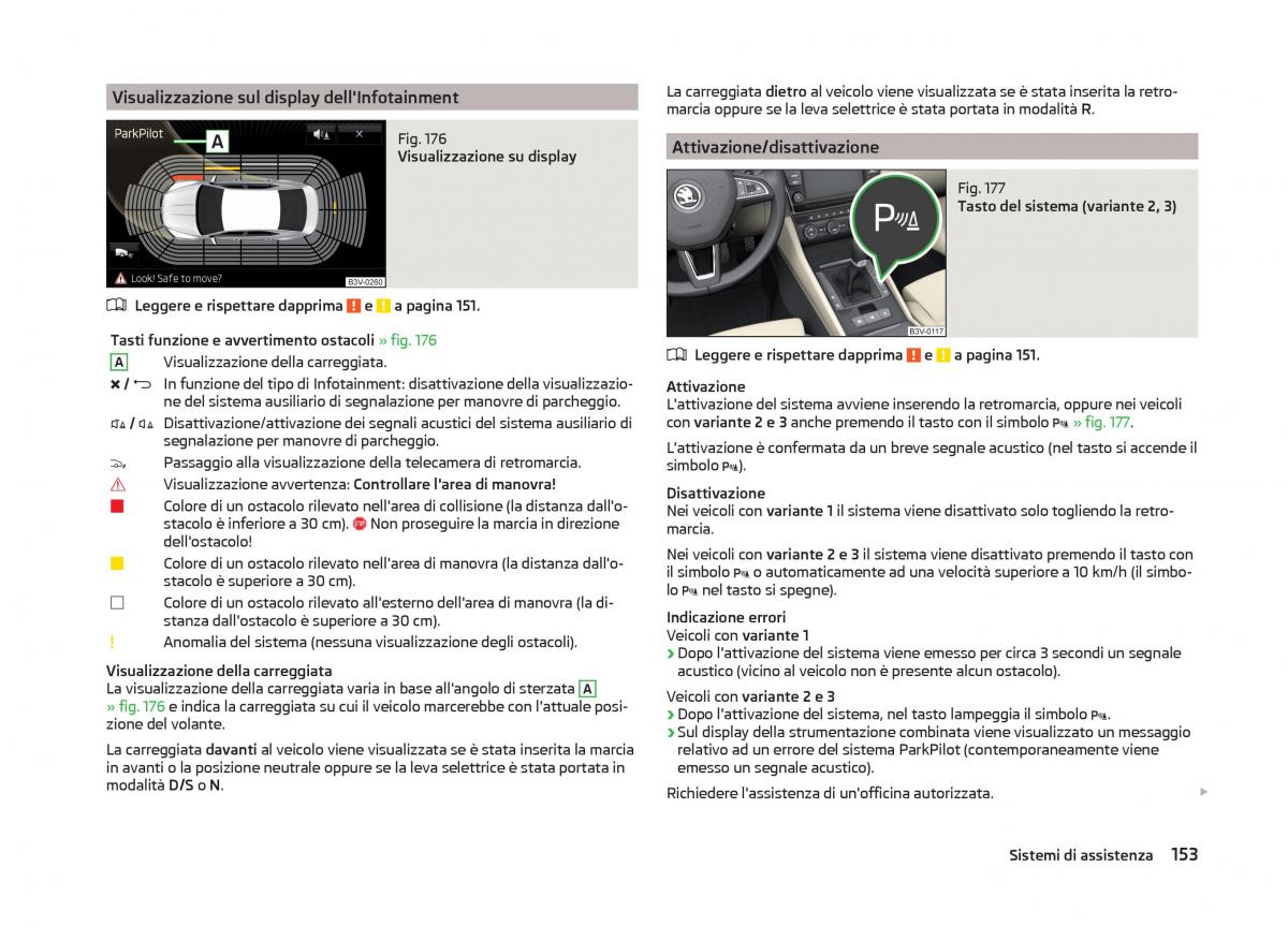 Skoda Superb III 3 manuale del proprietario / page 156