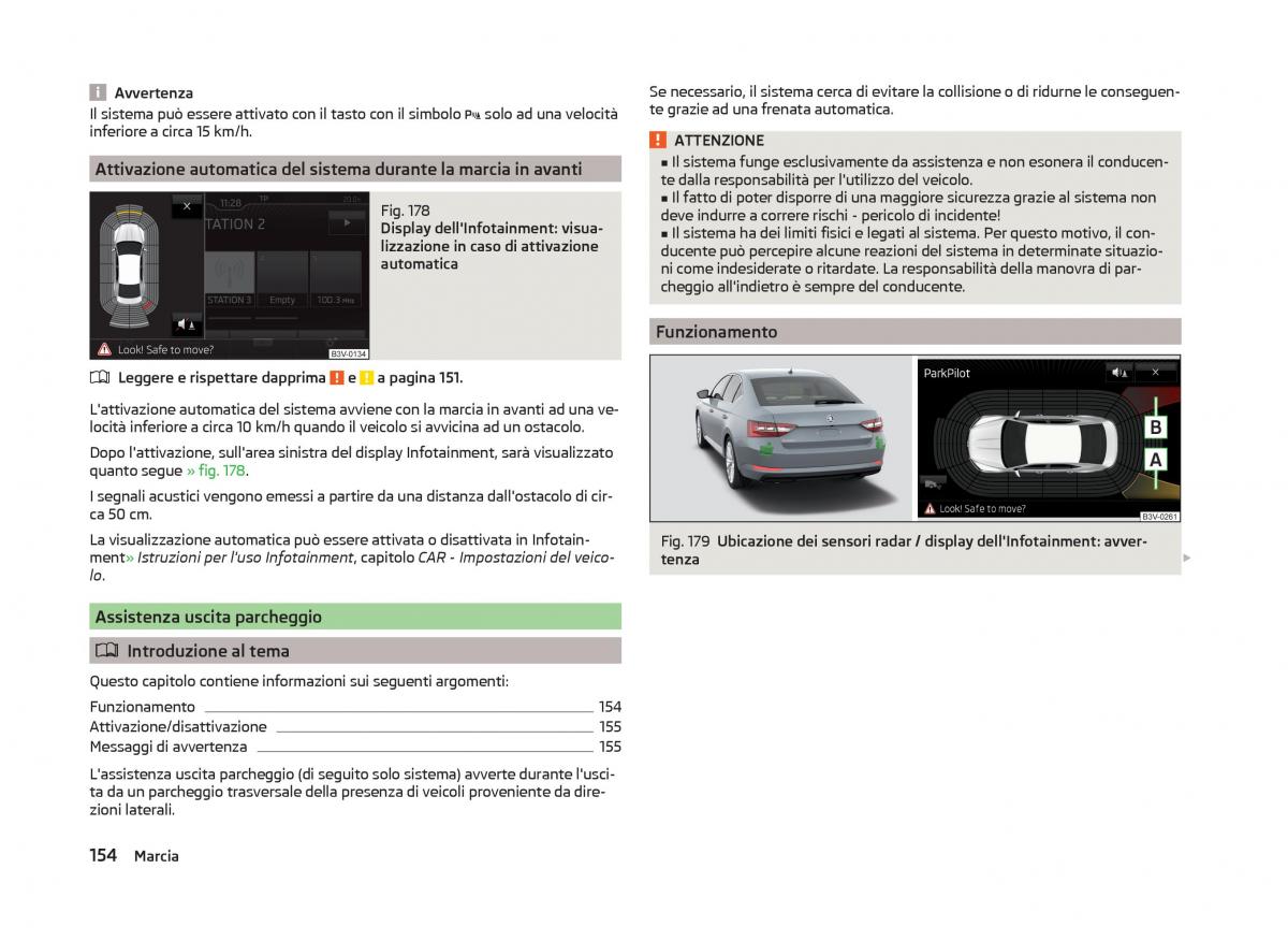 Skoda Superb III 3 manuale del proprietario / page 157