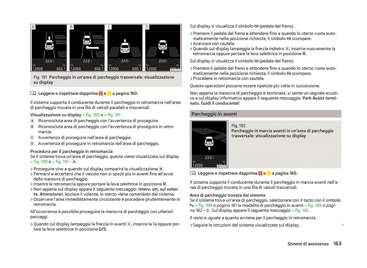 Skoda Superb III 3 manuale del proprietario / page 166