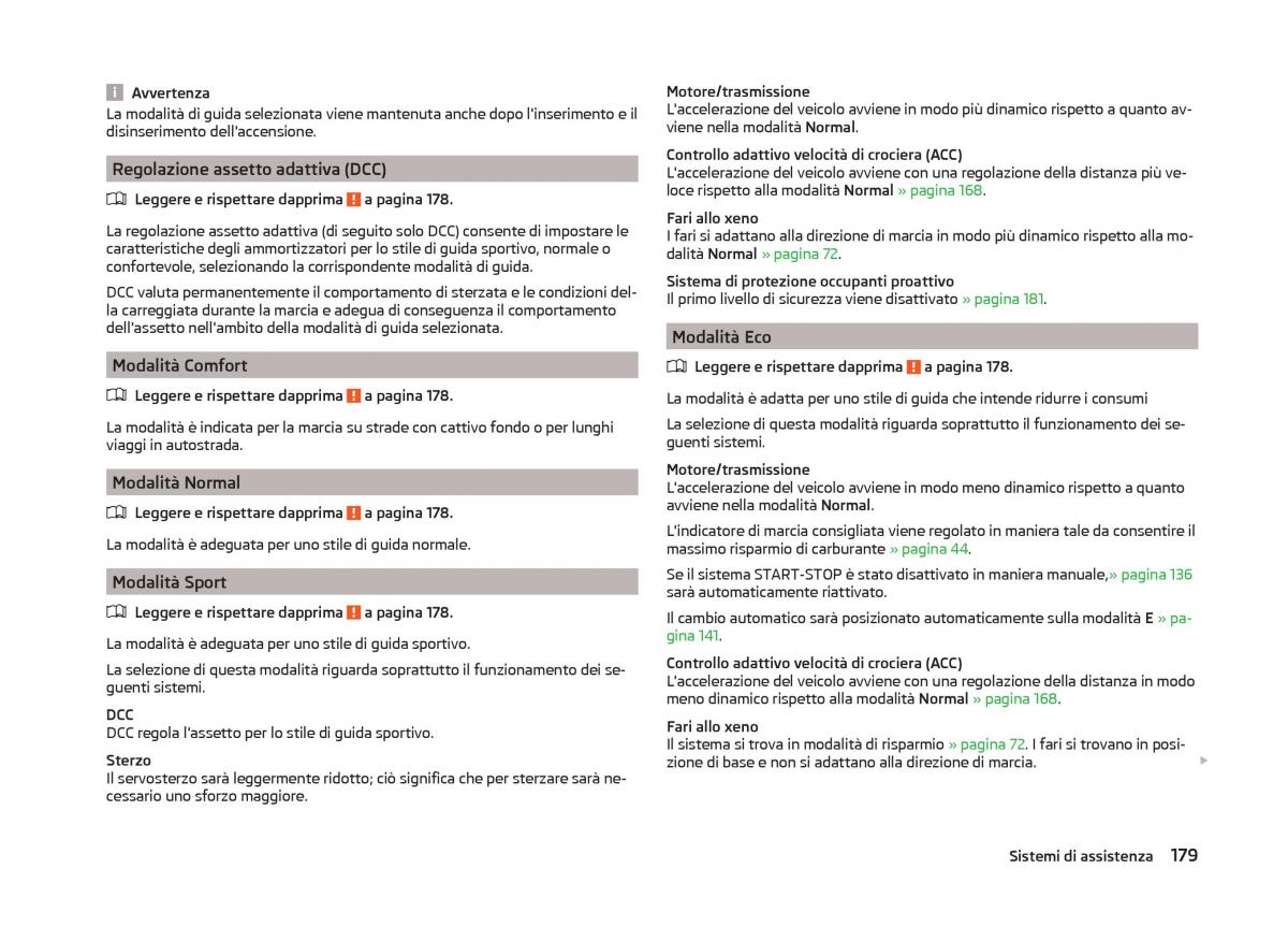 Skoda Superb III 3 manuale del proprietario / page 182