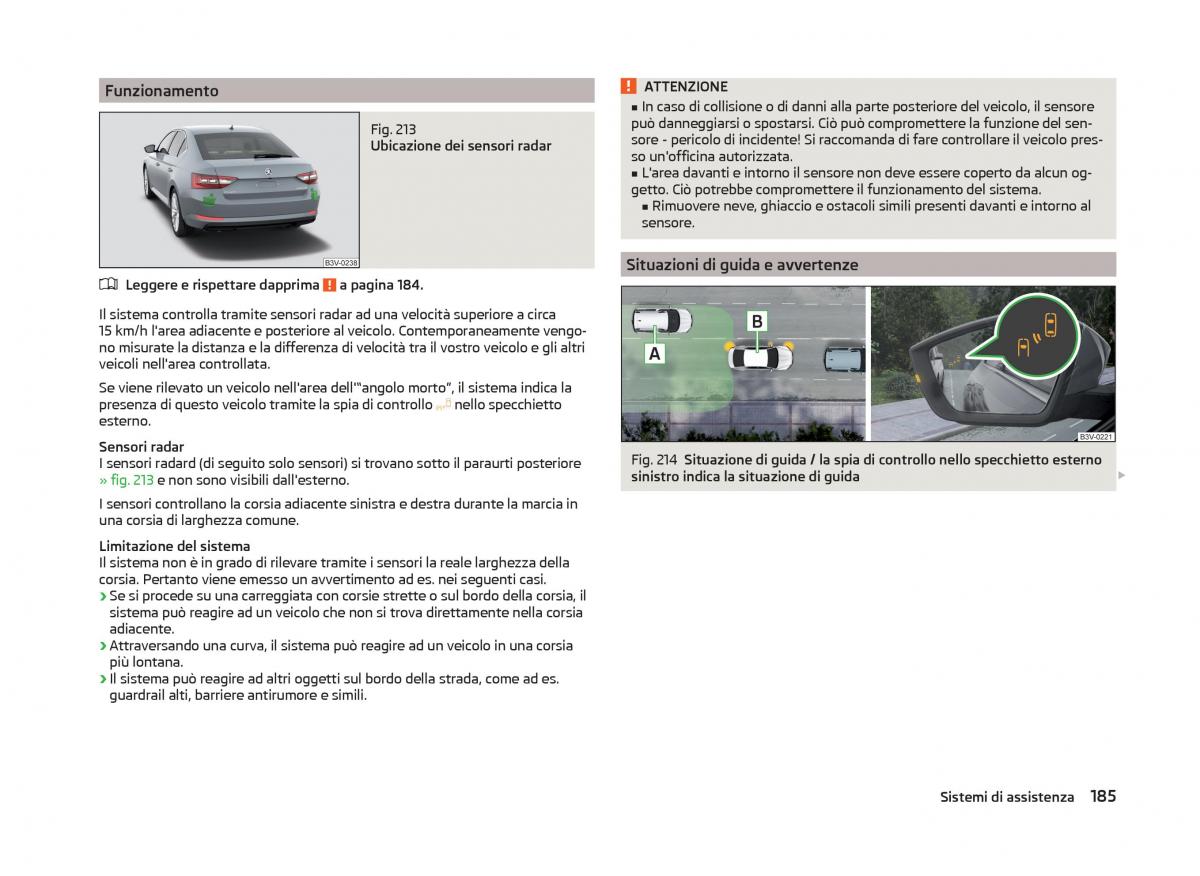 Skoda Superb III 3 manuale del proprietario / page 188