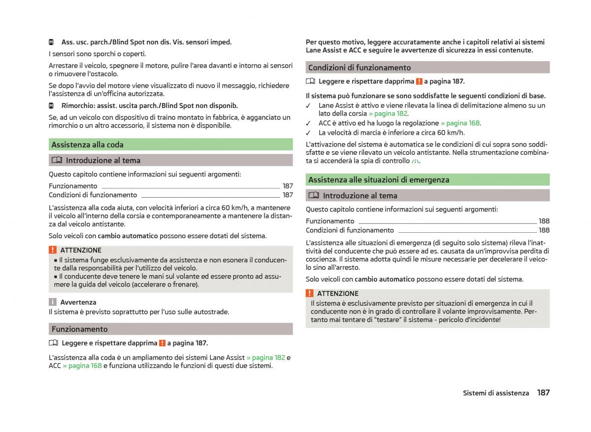 Skoda Superb III 3 manuale del proprietario / page 190