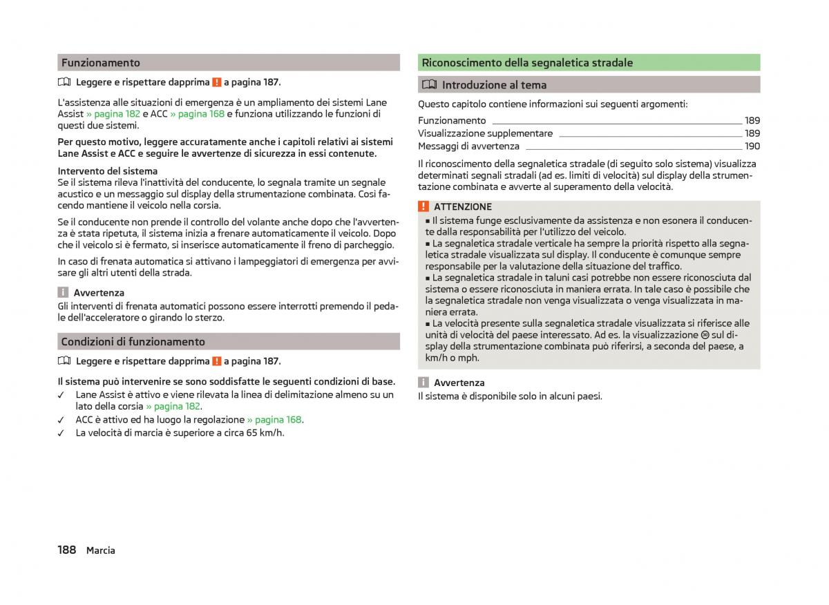 Skoda Superb III 3 manuale del proprietario / page 191