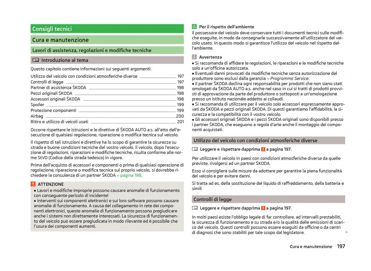 Skoda Superb III 3 manuale del proprietario / page 200