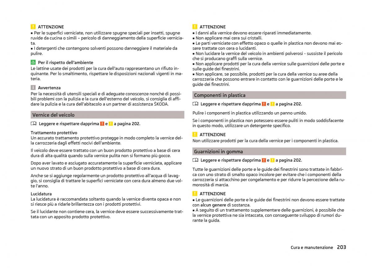 Skoda Superb III 3 manuale del proprietario / page 206