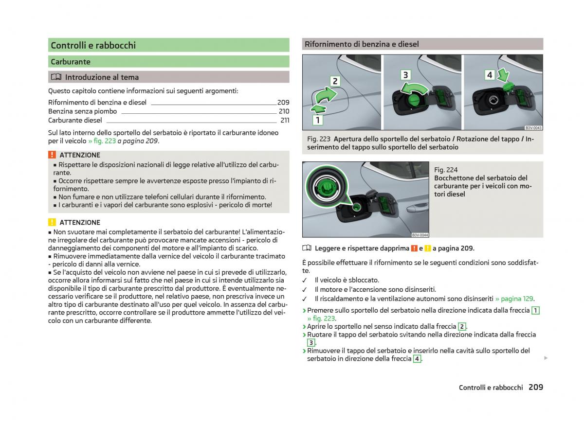 Skoda Superb III 3 manuale del proprietario / page 212