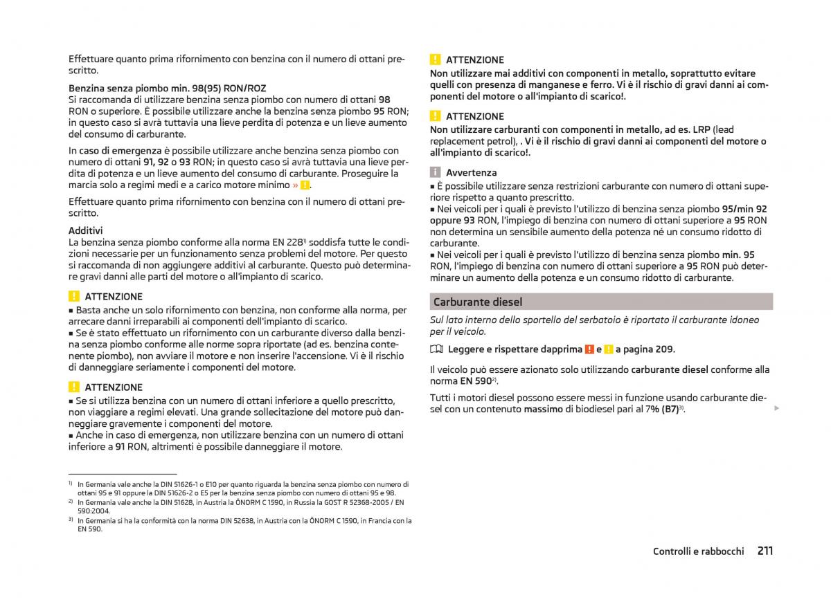 Skoda Superb III 3 manuale del proprietario / page 214