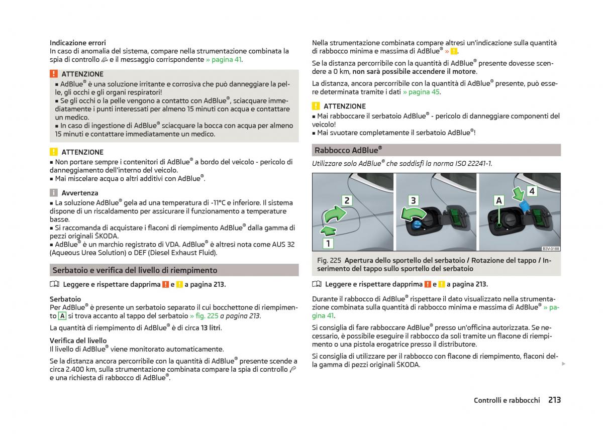 Skoda Superb III 3 manuale del proprietario / page 216