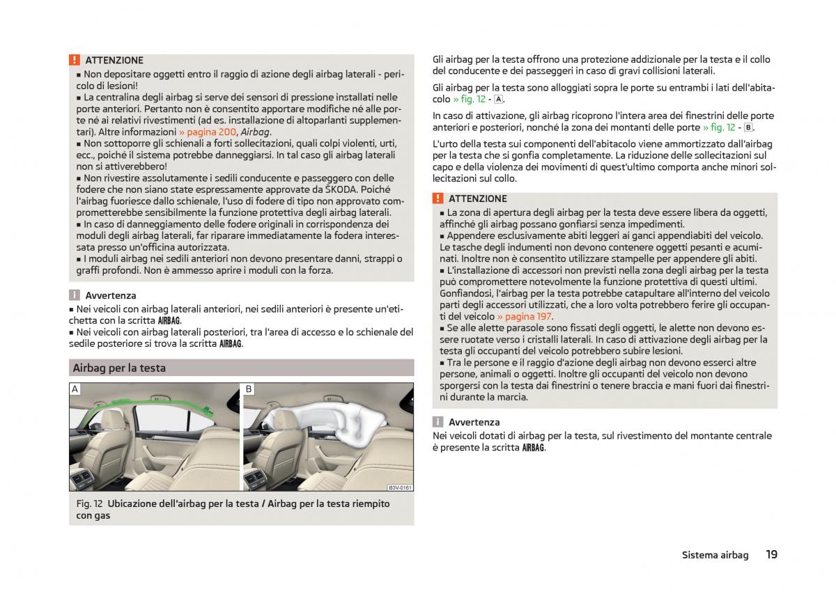 Skoda Superb III 3 manuale del proprietario / page 22