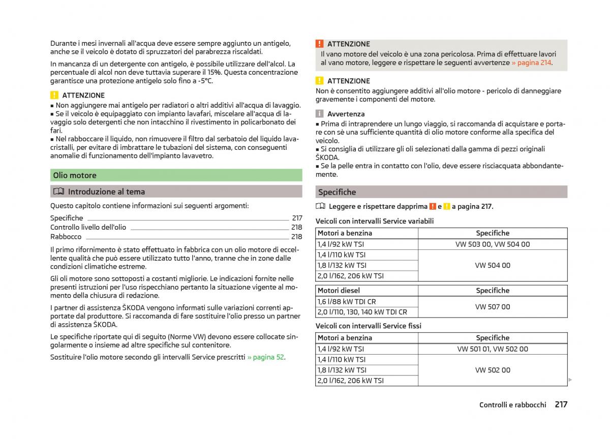 Skoda Superb III 3 manuale del proprietario / page 220