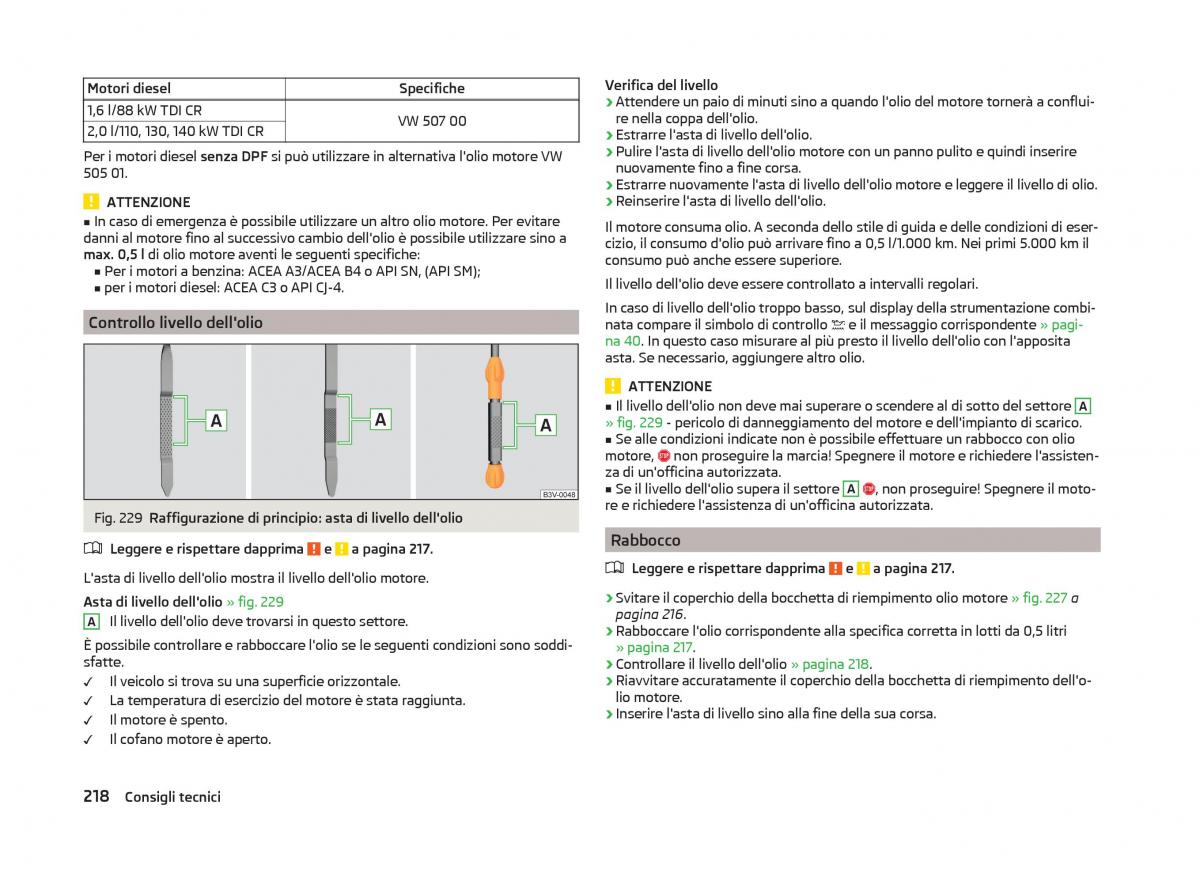 Skoda Superb III 3 manuale del proprietario / page 221