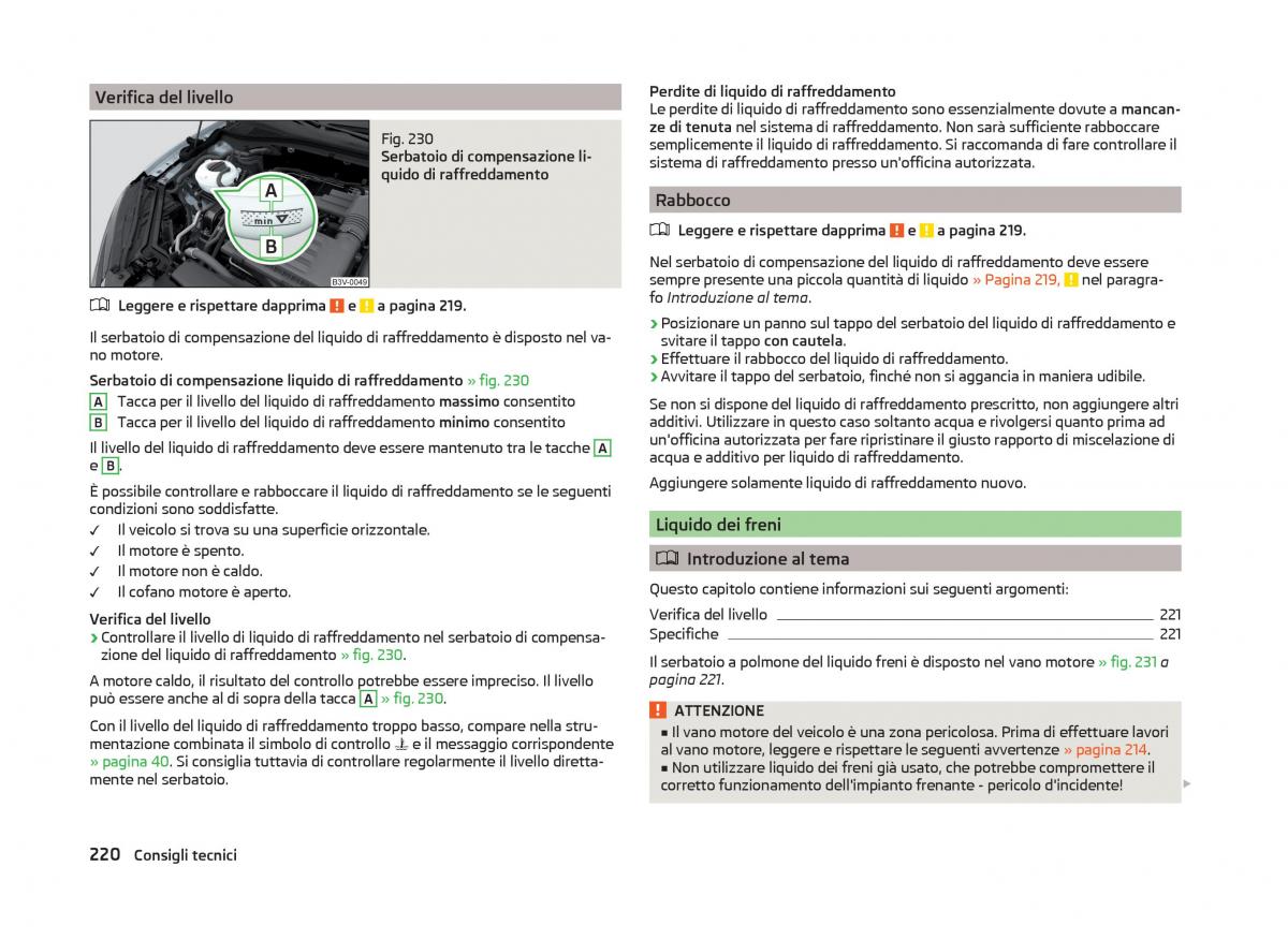 Skoda Superb III 3 manuale del proprietario / page 223