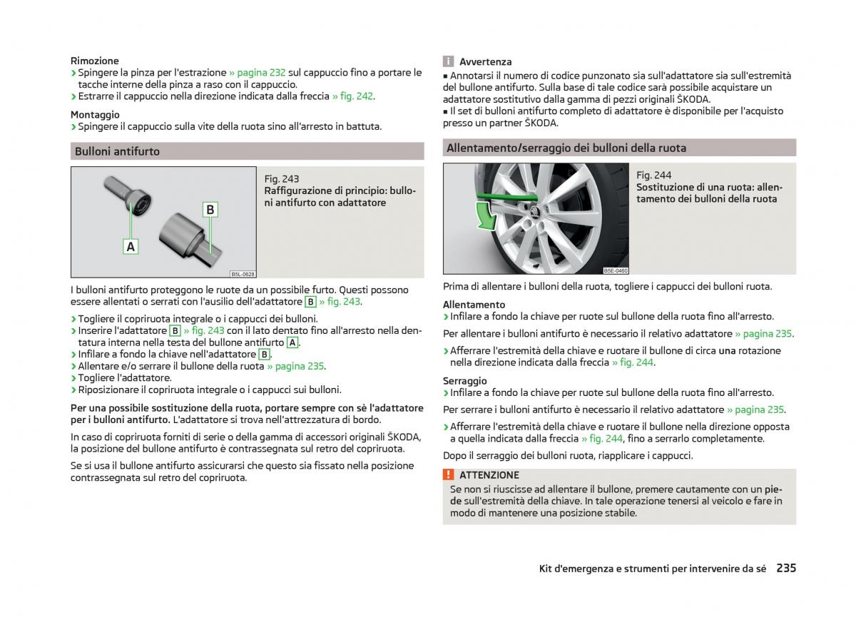 Skoda Superb III 3 manuale del proprietario / page 238