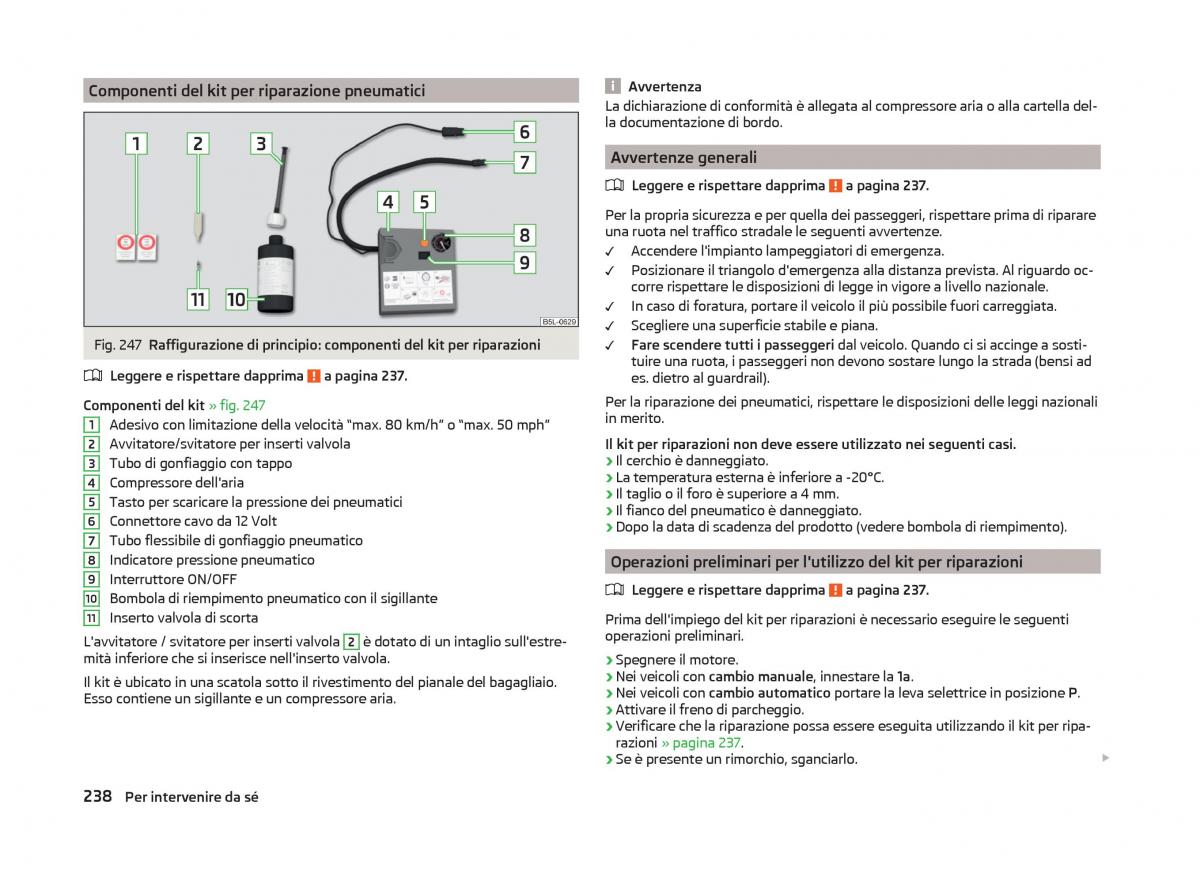 Skoda Superb III 3 manuale del proprietario / page 241